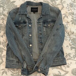 Lucky Brand Light Blue Distressed Denim Jacket